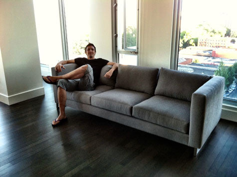 Custom Modern Couch with Metal Legs