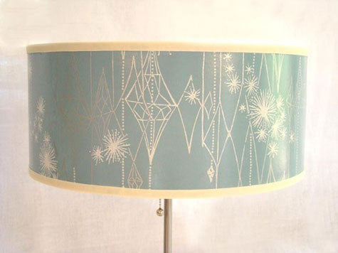 Mid century drum lamp best sale shades