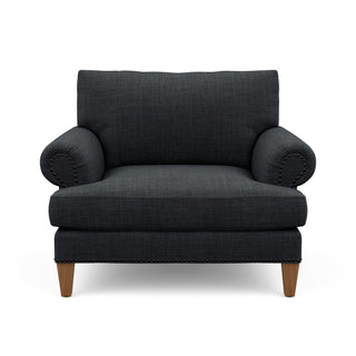 The Carlisle armchair in dark brown leather