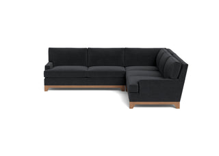 The Catalina sofa sectional, a traditional modern classic, in black leather