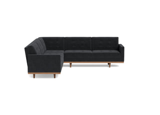 The Irving sofa sectional is mid-century inspired & beautiful in taupe