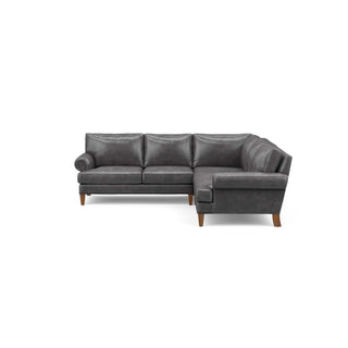 The Carlisle Sofa Sectional in grey leather