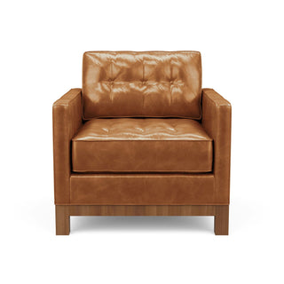 The charming Gracie arm chair in light brown leather