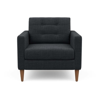The mid-century modern Quinn Arm Chair in black