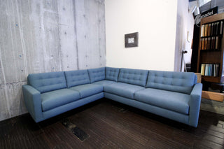 Bird's Egg Blue Quinn Sectional with Super Soft Fabric