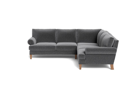 The Carlisle Sofa Sectional in navy blue fabric