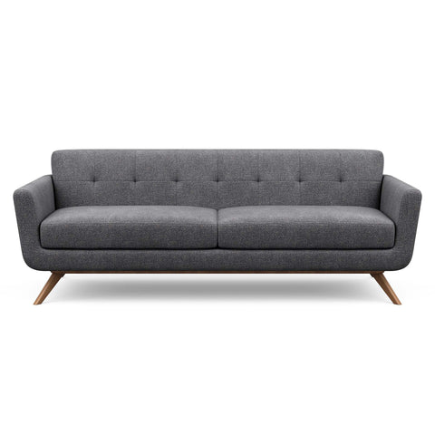 The Cooper Sofa in Twist Earl Grey fabric is a hip, modern couch with a vintage mid-century look.