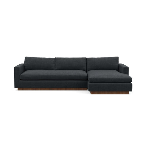 The Lowe Sofa Chaise in black reflects minimalistic home design