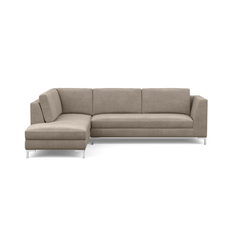 The Verona Sofa Sectional in taupe offers a modern Italian look